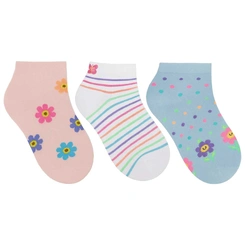Kit 3 Pares Meia Soquete Infantil Selene